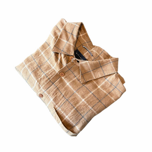 Kit and Ace Brown Plaid Casual Shirt Size Medium